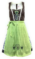 Spieth & Wensky Dirndl Nevana Knielang Braun-Maigrün mit Bluse Gr. 36 Mietdauer 4 Tage**