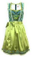 Spieth & Wensky Dirndl Regula Knielang Grün-Sky mit Bluse Mietdauer 4 Tage**