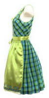 Spieth & Wensky Dirndl Regula Knielang Grün-Sky mit Bluse Mietdauer 4 Tage**