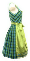 Spieth & Wensky Dirndl Regula Knielang Grün-Sky mit Bluse Mietdauer 4 Tage**