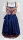 Spieth & Wensky Dirndl Regula Knielang Weiß-Bunt-Blau mit Bluse Gr. 42 Mietdauer 4 Tage**