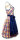 Spieth & Wensky Dirndl Regula Knielang Weiß-Bunt-Blau mit Bluse Gr. 42 Mietdauer 4 Tage**