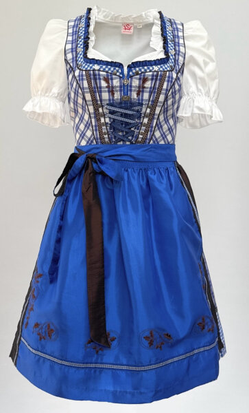 Spieth & Wensky Dirndl Reindl Knielang Royal-Braun mit Bluse Gr. 38 Mietdauer 4 Tage**