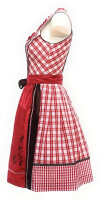 Spieth & Wensky Dirndl Reindl Knielang Rot-Braun mit Bluse Mietdauer 4 Tage**