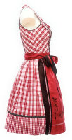 Spieth & Wensky Dirndl Reindl Knielang Rot-Braun mit Bluse Mietdauer 4 Tage**