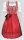Spieth & Wensky Dirndl Reindl Knielang Rot-Braun mit Bluse Mietdauer 4 Tage**