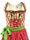 Spieth & Wensky Dirndl Ria Knielang Lachs-Limone mit Bluse Mietdauer 4 Tage**
