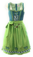 Spieth & Wensky Dirndl Riana Knielang Azur-Lime mit Bluse Gr. 38 Mietdauer 4 Tage**