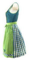 Spieth & Wensky Dirndl Riana Knielang Azur-Lime mit Bluse Gr. 38 Mietdauer 4 Tage**