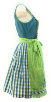 Spieth & Wensky Dirndl Riana Knielang Azur-Lime mit Bluse Gr. 38 Mietdauer 4 Tage**