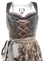 Spieth & Wensky Dirndl Amike Knielang Taupe mit Bluse...
