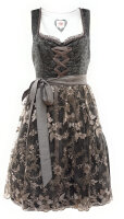 Spieth & Wensky Dirndl Amike Knielang Taupe mit Bluse Gr. 38 Mietdauer 4 Tage**