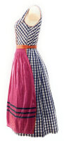 Spieth & Wensky Dirndl Luna Lang Kobalt-Pink mit Bluse Mietdauer 4 Tage**