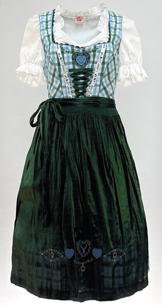 Spieth & Wensky Dirndl Neva Lang Sky-Grün mit Bluse Gr. 38 Mietdauer 4 Tage**