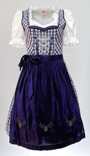 Spieth & Wensky Dirndl Nymphe Knielang Pflaume-Aubergine mit Bluse Gr. 36 Mietdauer 4 Tage**