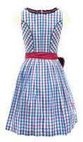 Spieth & Wensky Dirndl Party Knielang Blau-Pink-Navy mit Bluse Mietdauer 4 Tage**
