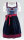 Spieth & Wensky Dirndl Party Knielang Blau-Pink-Navy mit Bluse Mietdauer 4 Tage**