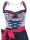 Spieth & Wensky Dirndl Party Knielang Blau-Pink-Navy mit Bluse Mietdauer 4 Tage**