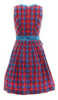 Spieth & Wensky Dirndl Regula Knielang Rubin-Ozean-Aqua mit Bluse Gr. 36 Mietdauer 4 Tage**