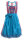 Spieth & Wensky Dirndl Regula Knielang Rubin-Ozean-Aqua mit Bluse Gr. 36 Mietdauer 4 Tage**
