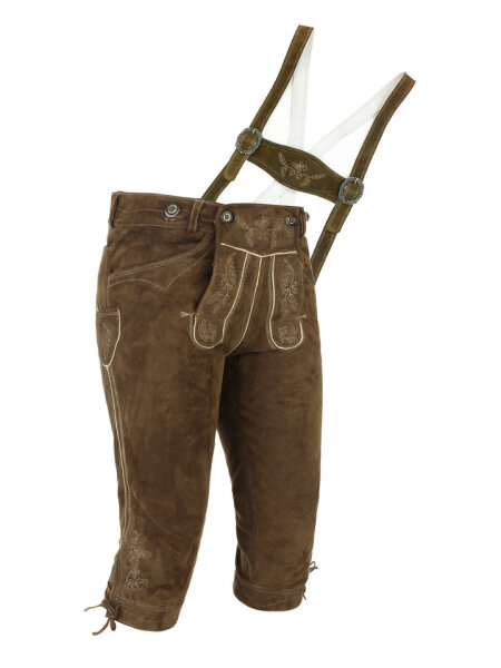 Kniebund Lederhose Valentin Braun mit Träger Modell 2023(24 Mietdauer 4 Tage**