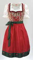 Spieth & Wensky Dirndl Ria Knielang Rot-Flasche mit...