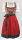 Spieth & Wensky Dirndl Ria Knielang Rot-Flasche mit Bluse Gr. 38 Mietdauer 4 Tage**