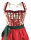 Spieth & Wensky Dirndl Ria Knielang Rot-Flasche mit Bluse Gr. 38 Mietdauer 4 Tage**