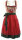 Spieth & Wensky Dirndl Ria Knielang Rot-Flasche mit Bluse Gr. 38 Mietdauer 4 Tage**
