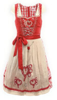 Spieth & Wensky Dirndl Tinette Knielang Rot-Beige mit Bluse Gr. 36 Mietdauer 4 Tage**