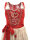 Spieth & Wensky Dirndl Tinette Knielang Rot-Beige mit Bluse Gr. 36 Mietdauer 4 Tage**