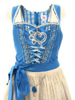 Spieth & Wensky Dirndl Tinette Knielang Aqua-Beige...