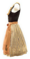 Spieth & Wensky Dirndl Tira Knielang Braun-Gelb mit Bluse Gr. 34 Mietdauer 4 Tage**