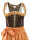Spieth & Wensky Dirndl Tira Knielang Braun-Gelb mit Bluse Gr. 34 Mietdauer 4 Tage**