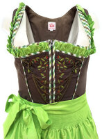 Spieth & Wensky Dirndl Tira Knielang Braun-Grün...
