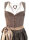 Spieth & Wensky Dirndl Waleska Knielang Braun mit Bluse Gr. 40 Mietdauer 4 Tage**