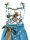 Spieth & Wensky Dirndl Tülau Knielang Aqua-Braun mit Bluse Mietdauer 4 Tage**