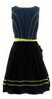 Spieth & Wensky Dirndl Twist Knielang Denim-Grün mit Bluse Mietdauer 4 Tage**