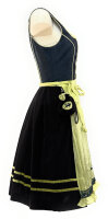 Spieth & Wensky Dirndl Twist Knielang Denim-Grün mit Bluse Mietdauer 4 Tage**