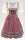 KRÜGER Dirndl Strawberry Mini Taubenblau-Rot 46735 mit Bluse Mietdauer 4 Tage**