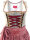 KRÜGER Dirndl Strawberry Mini Taubenblau-Rot 46735 mit Bluse Mietdauer 4 Tage**