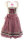 KRÜGER Dirndl Strawberry Mini Taubenblau-Rot 46735 mit Bluse Mietdauer 4 Tage**