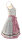 KRÜGER Dirndl Strawberry Mini Taubenblau-Rot 46735 mit Bluse Mietdauer 4 Tage**