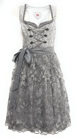 Spieth & Wensky Dirndl Amike Knielang Silbergrau mit Bluse Gr. 40 Mietdauer 4 Tage**