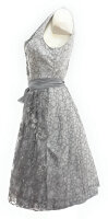 Spieth & Wensky Dirndl Amike Knielang Silbergrau mit Bluse Gr. 40 Mietdauer 4 Tage**