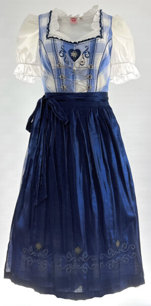 Spieth & Wensky Dirndl Kür Lang Blau-Navy mit Bluse Gr. 40 Mietdauer 4 Tage**