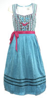 Spieth & Wensky Dirndl Luna Lang Petrol-Pink mit Bluse Gr. 40 Mietdauer 4 Tage**