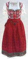 Spieth & Wensky Dirndl Nikola Lang Rot mit Bluse Gr....