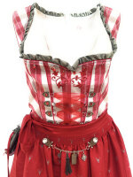 Spieth & Wensky Dirndl Nikola Lang Rot mit Bluse Gr....