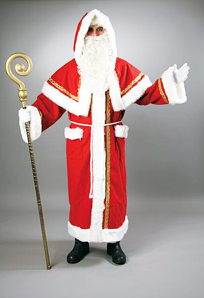 Weihnachtsmann Kostüm Velours ausleihen mieten Verleih Mietdauer 4 Tage**